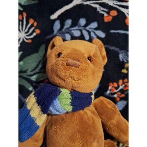Vintage Toys R Us Animal Alley Geoffry Inc Teddy Bear Scarf Plush Plushy Brown